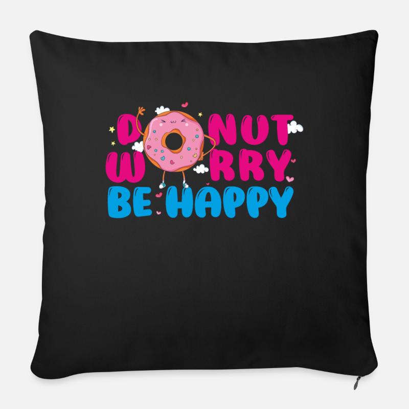 SOUCI DE DONUT - Housse de coussin décorative 45 x 45 cm - noir