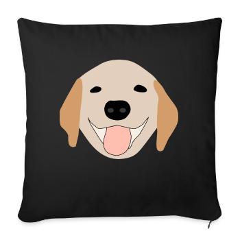 Golden Retriever 1 - Housse de coussin décorative 45 x 45 cm - noir - Devant
