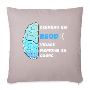 Vidage mémoire en cours. BSOD - Housse de coussin décorative 45 x 45 cm - taupe clair - Devant