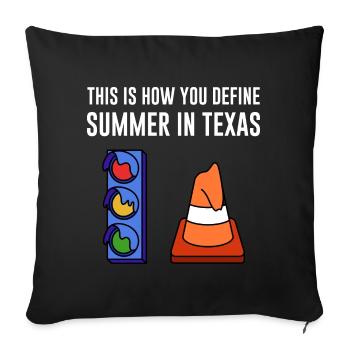 The Texas weather makes the summer design for - Sofa pillowcase 17,3'' x 17,3'' (45 x 45 cm) - black - Front
