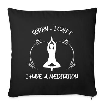 Meditaion - Sofakissenbezug 45 x 45 cm - Schwarz - Vorne