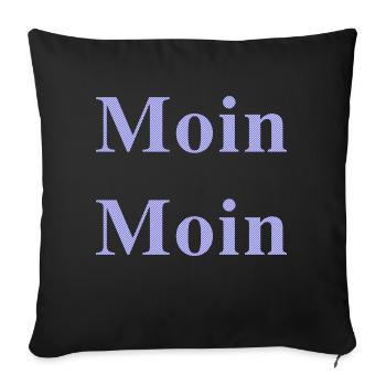 Moin Moin - Sofakissenbezug 45 x 45 cm - Schwarz - Vorne
