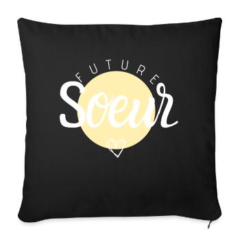 Future sœur - Housse de coussin décorative 45 x 45 cm - noir - Devant