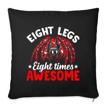 Eight times fantastic tarantula owner than - Sofa pillowcase 17,3'' x 17,3'' (45 x 45 cm) - black - Front