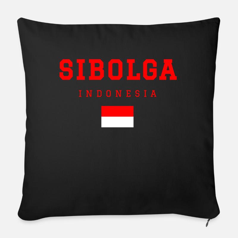 Sibolga Indonesien - Sofakissenbezug 45 x 45 cm - Schwarz