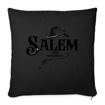 Salem Massachusetts - Sofa pillowcase 17,3'' x 17,3'' (45 x 45 cm) - black - Front
