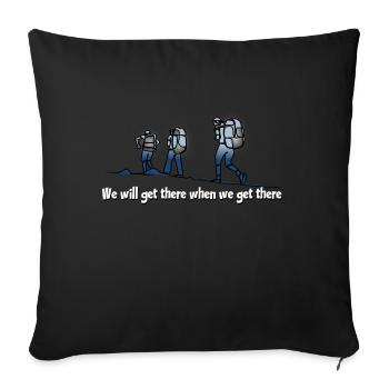 Hikers, Hiking Hiker, Hiking - Sofa pillowcase 17,3'' x 17,3'' (45 x 45 cm) - black - Front