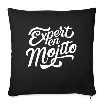 Expert en mojito - Housse de coussin décorative 45 x 45 cm - noir - Devant