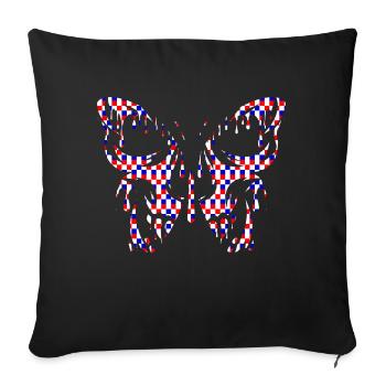 Tattoo Butterfly Nature Butterflies Cute Summer Cocoon - Sofa pillowcase 17,3'' x 17,3'' (45 x 45 cm) - black - Front