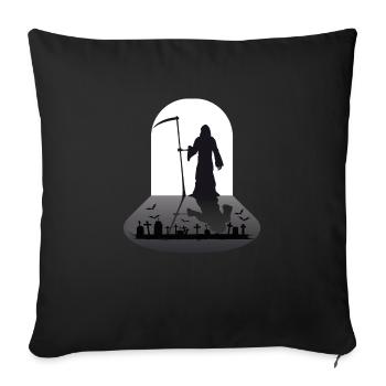 Sensenmann Grim Reaper - Sofakissenbezug 45 x 45 cm - Schwarz - Vorne