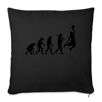 Basketball - Sofa pillowcase 17,3'' x 17,3'' (45 x 45 cm) - black - Front
