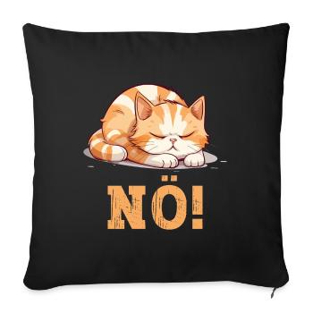 Nope Just Nope No No Cat Cat Funny Saying - Sofa pillowcase 17,3'' x 17,3'' (45 x 45 cm) - black - Front