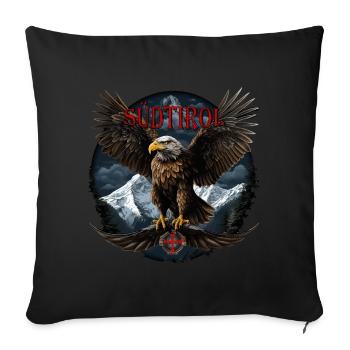 T-shirt Tyrol du Sud Aigle du Tyrol du Sud Design du Tyrol du Sud - Housse de coussin décorative 45 x 45 cm - noir - Devant