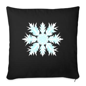 Snowflake White Skirt Christmas - Sofa pillowcase 17,3'' x 17,3'' (45 x 45 cm) - black - Front