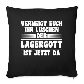 Lagergott Staplerfahrer Logistiker Lagerist Gabels - Sofakissenbezug 45 x 45 cm - Schwarz - Vorne