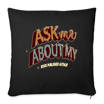 books school birthday present literature christmas - Sofa pillowcase 17,3'' x 17,3'' (45 x 45 cm) - black - Front