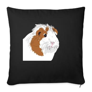Cochon d'Inde - Housse de coussin décorative 45 x 45 cm - noir - Devant