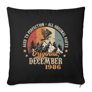 Décembre 1986 Jubilé 1986 Légendes Décembre - Housse de coussin décorative 45 x 45 cm - noir - Devant