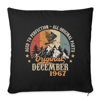 Décembre 1967 Jubilé 1967 Légendes Décembre - Housse de coussin décorative 45 x 45 cm - noir - Devant