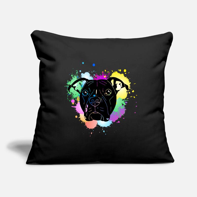 Pitbull Terrier mit Splash Sofakissenbezug 45 x 45 cm