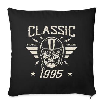 Cadeau D’anniversaire Classique Vintage Né en 1995 - Housse de coussin décorative 45 x 45 cm - noir - Devant