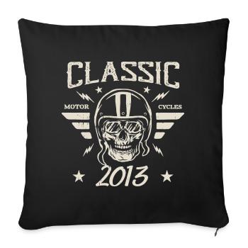 Cadeau D’anniversaire Classique Vintage Né en 2013 - Housse de coussin décorative 45 x 45 cm - noir - Devant