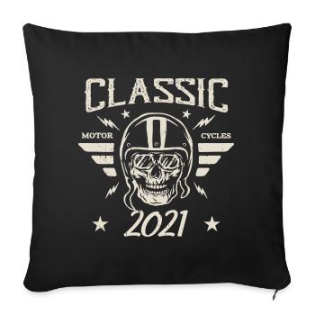 Cadeau D’anniversaire Classique Vintage Né en 2021 - Housse de coussin décorative 45 x 45 cm - noir - Devant