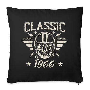 Vintage Classic Birthday Gift Born in 1966 - Sofa pillowcase 17,3'' x 17,3'' (45 x 45 cm) - black - Front