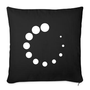 Store | Circles, Computer, Game, Video Game - Sofa pillowcase 17,3'' x 17,3'' (45 x 45 cm) - black - Front