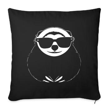 Sloths Anime Sloth Manga Sloth Sunglasses - Sofa pillowcase 17,3'' x 17,3'' (45 x 45 cm) - black - Front