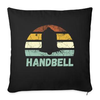 Handbell Retro Vintage Music Instrument - Sofa pillowcase 17,3'' x 17,3'' (45 x 45 cm) - black - Front