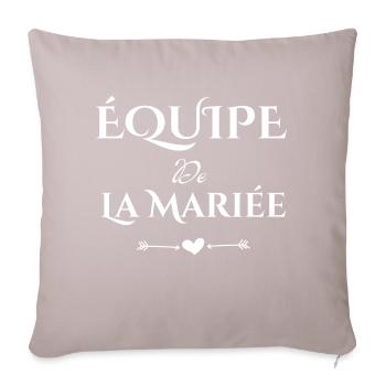 Bride's Team-Bride's Team - Sofa pillowcase 17,3'' x 17,3'' (45 x 45 cm) - light taupe - Front