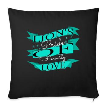 awesome quality time lion pride dynamics - Sofa pillowcase 17,3'' x 17,3'' (45 x 45 cm) - black - Front