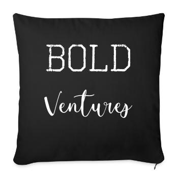 risk and reward jokes startup community - Sofa pillowcase 17,3'' x 17,3'' (45 x 45 cm) - black - Front