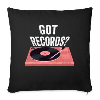Got Records? Vintage Fan Vinyl - Sofakissenbezug 45 x 45 cm - Schwarz - Vorne