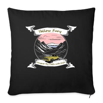Cooles durch die Berge fahrendes Auto driftet - Sofakissenbezug 45 x 45 cm - Schwarz - Vorne