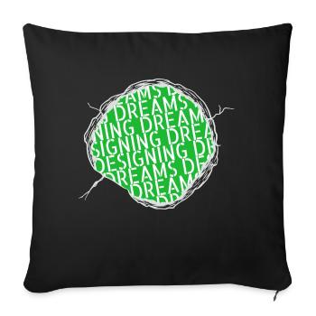Des stratégies visionnaires offrent de la créativité architecturale - Housse de coussin décorative 45 x 45 cm - noir - Devant