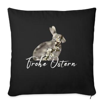 Ostern Frohe Ostern - Sofakissenbezug 45 x 45 cm - Schwarz - Vorne
