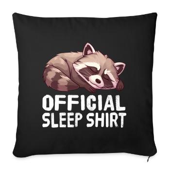 Chemise de nuit officielle Raccoon - Housse de coussin décorative 45 x 45 cm - noir - Devant