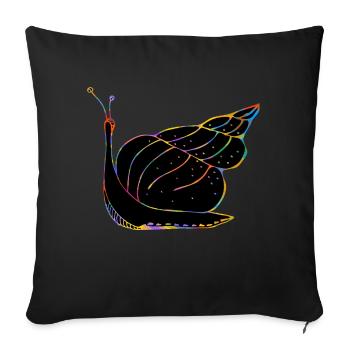 Escargot - Housse de coussin décorative 45 x 45 cm - noir - Devant