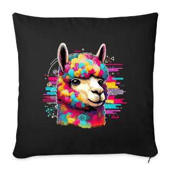 Alpaca - Sofa pillowcase 17,3'' x 17,3'' (45 x 45 cm) - black - Front