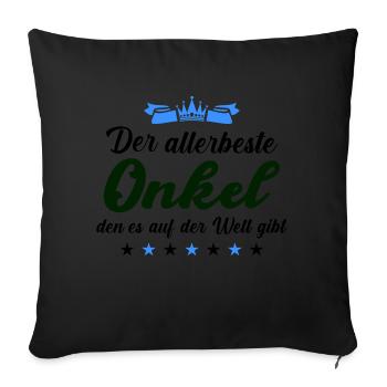 Le meilleur oncle de tous - Housse de coussin décorative 45 x 45 cm - noir - Devant