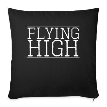 aerial acrobatics fun joke gliding - Sofa pillowcase 17,3'' x 17,3'' (45 x 45 cm) - black - Front