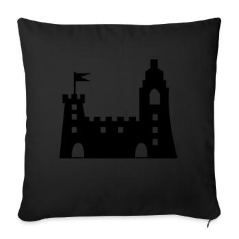 castle - Sofa pillowcase 17,3'' x 17,3'' (45 x 45 cm) - black - Front