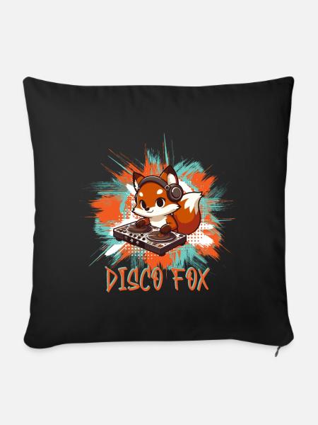 Discofox Fox Tanzen Disco Frauen Foxtanz - Sofakissenbezug 45 x 45 cm - Schwarz