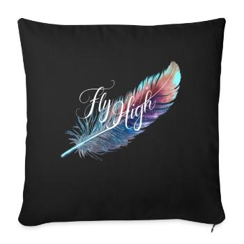 VOLEZ HAUT - Housse de coussin décorative 45 x 45 cm - noir - Devant