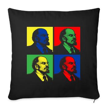 Ikonisches, von der Pop-Art inspiriertes - Sofakissenbezug 45 x 45 cm - Schwarz - Vorne