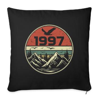 Vintage 1997 Classic 1997 Retro 1997 Gift 1997 - Sofa pillowcase 17,3'' x 17,3'' (45 x 45 cm) - black - Front