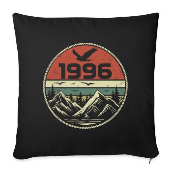 Vintage 1996 Classique 1996 rétro 1996 Cadeau 1996 - Housse de coussin décorative 45 x 45 cm - noir - Devant