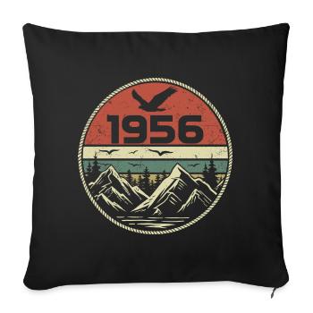 Vintage 1956 Classic 1956 Retro 1956 Gift 1956 - Sofa pillowcase 17,3'' x 17,3'' (45 x 45 cm) - black - Front